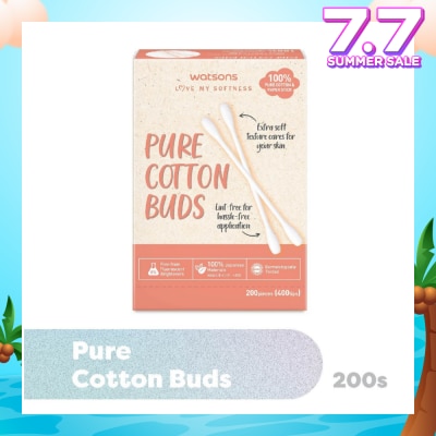 WATSONS Pure Cotton Buds 400 Tip (Dual Tip + 100% Pure Cotton) 200s