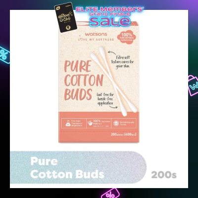 WATSONS Pure Cotton Buds 400 Tip (Dual Tip + 100% Pure Cotton) 200s