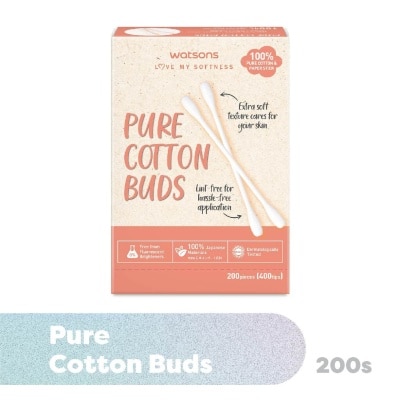 WATSONS Pure Cotton Buds 400 Tip (Dual Tip + 100% Pure Cotton) 200s