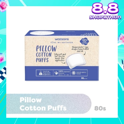 WATSONS Pillow Cotton Puff (100% Pure Cotton) 80s