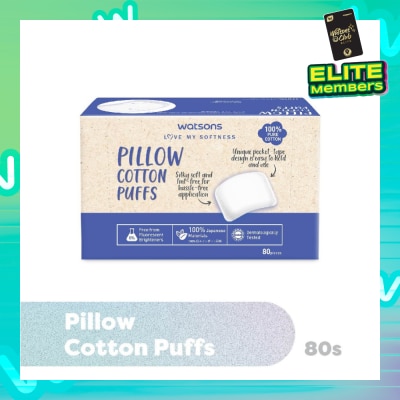 WATSONS Pillow Cotton Puff (100% Pure Cotton) 80s
