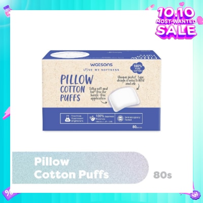 WATSONS Pillow Cotton Puff (100% Pure Cotton) 80s