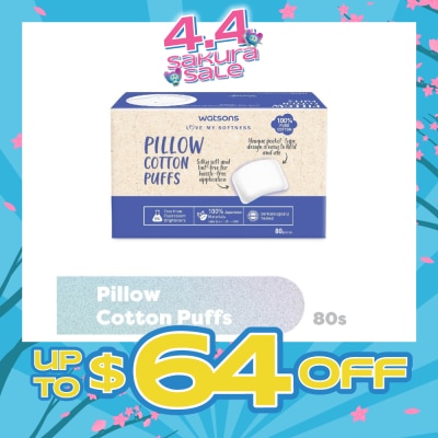 WATSONS - Pillow Cotton Puff (100% Pure Cotton) 80s