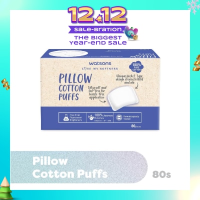 WATSONS Pillow Cotton Puff (100% Pure Cotton) 80s