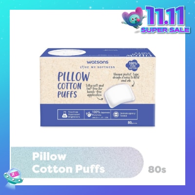 WATSONS Pillow Cotton Puff (100% Pure Cotton) 80s