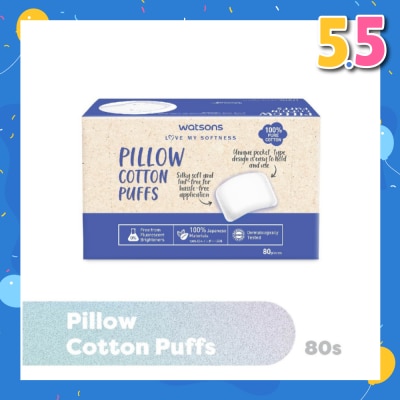 WATSONS Pillow Cotton Puff (100% Pure Cotton) 80s