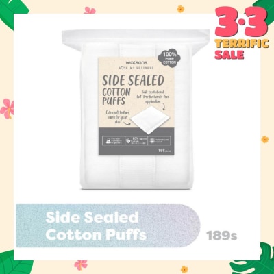 WATSONS Side Sealed Cotton Puff (100% Pure Cotton) 189s