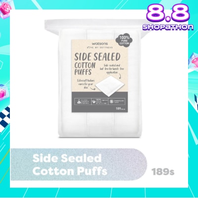 WATSONS Side Sealed Cotton Puff (100% Pure Cotton) 189s
