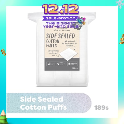 WATSONS Side Sealed Cotton Puff (100% Pure Cotton) 189s