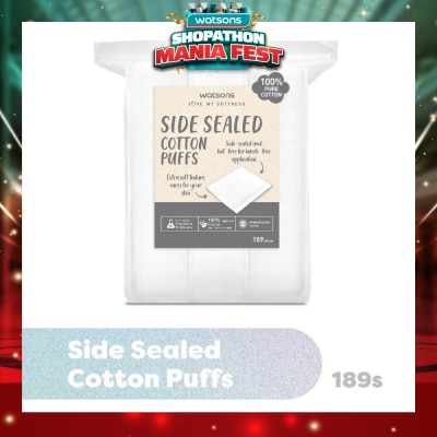 WATSONS - Side Sealed Cotton Puff (100% Pure Cotton) 189s