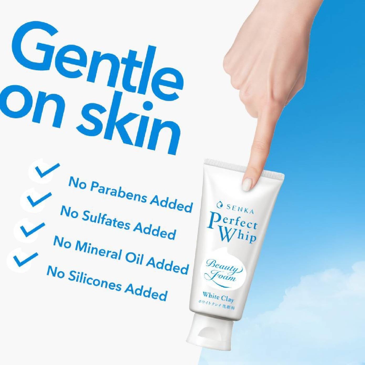 Perfect Whip White Clay Beauty Foam Facial Cleanser 120g