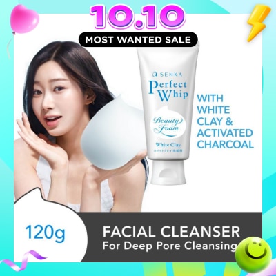 SENKA Perfect Whip White Clay Beauty Foam Facial Cleanser 120g image