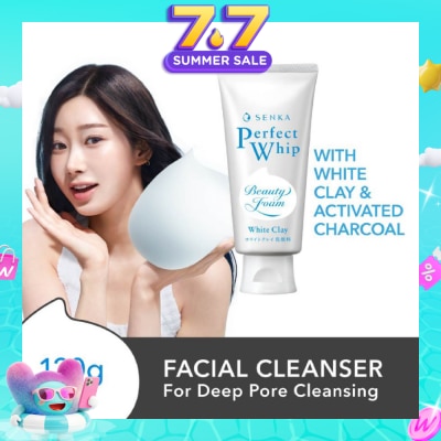 SENKA - Perfect Whip White Clay Beauty Foam Facial Cleanser 120g