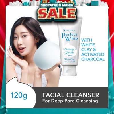 SENKA - Perfect Whip White Clay Beauty Foam Facial Cleanser 120g