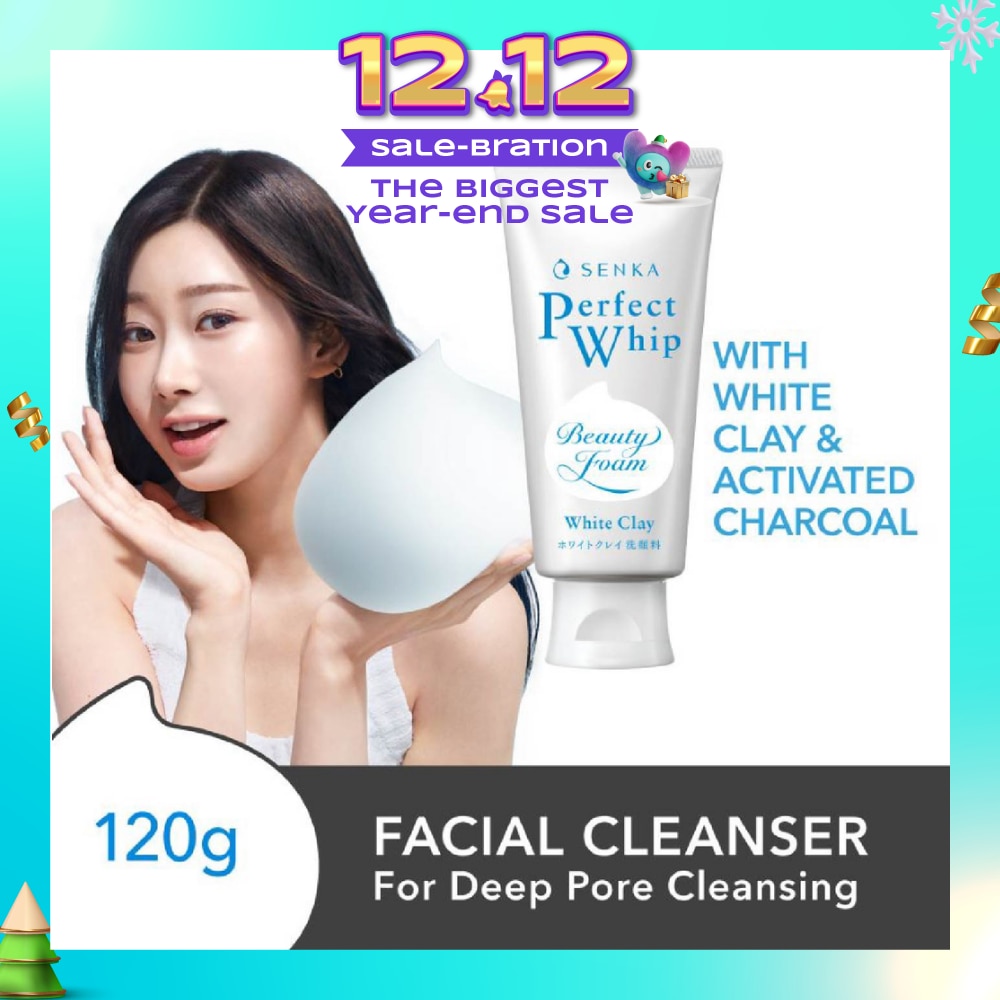 Perfect Whip White Clay Beauty Foam Facial Cleanser 120g