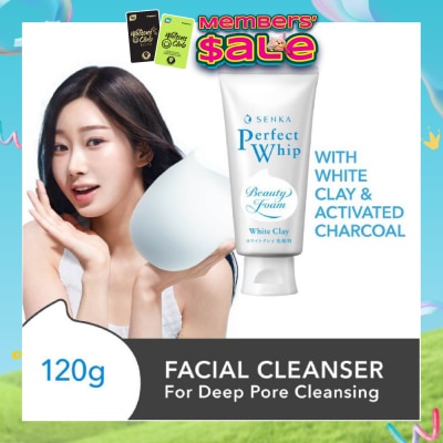 SENKA - Perfect Whip White Clay Beauty Foam Facial Cleanser 120g