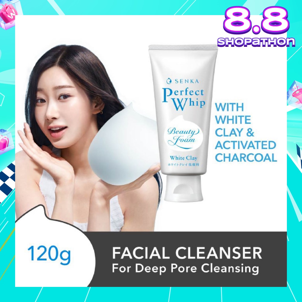 Perfect Whip White Clay Beauty Foam Facial Cleanser 120g