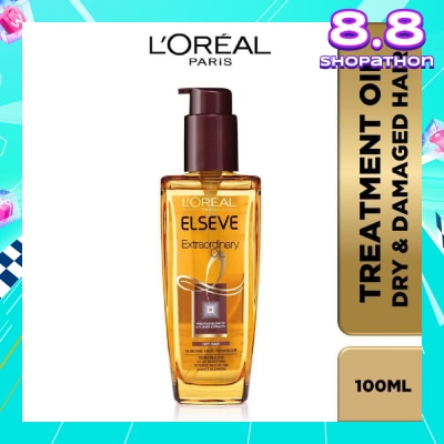 L'OREAL PARIS ELSEVE Extraordinary Oil Hair Treatment Brown Hair Oil Extra Rich (For Dry to Damaged Hair) 100ml