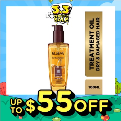 L'OREAL PARIS ELSEVE Extraordinary Oil Hair Treatment Brown Hair Oil Extra Rich (For Dry to Damaged Hair) 100ml