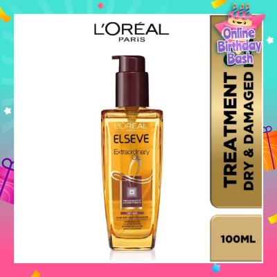 L'OREAL PARIS ELSEVE Extraordinary Oil Hair Treatment Brown Hair Oil Extra Rich (For Dry to Damaged Hair) 100ml