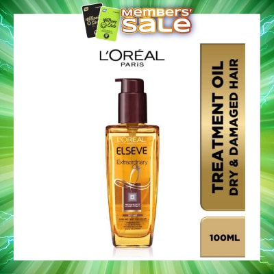 L'OREAL PARIS ELSEVE - Extraordinary Oil Hair Treatment Brown Hair Oil Extra Rich (For Dry to Damaged Hair) 100ml