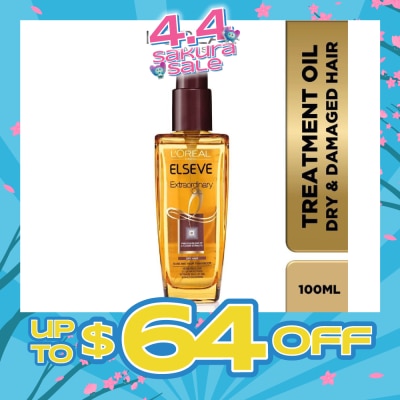 L'OREAL PARIS ELSEVE - Extraordinary Oil Hair Treatment Brown Hair Oil Extra Rich (For Dry to Damaged Hair) 100ml