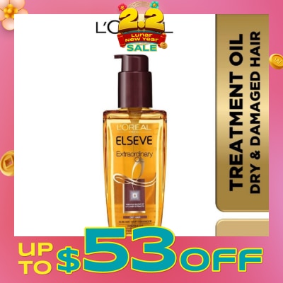 L'OREAL PARIS ELSEVE Extraordinary Oil Hair Treatment Brown Hair Oil Extra Rich (For Dry to Damaged Hair) 100ml