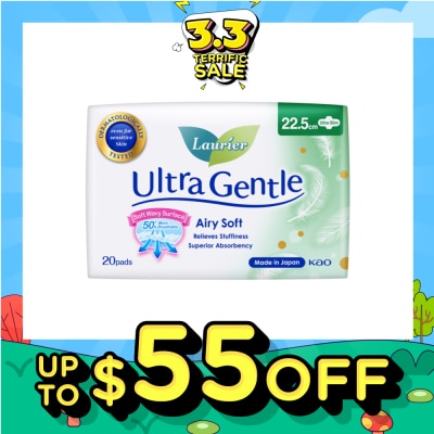 LAURIER Ultra Gentle Day 22.5cm Sanitary Pad Ultra Slim 20s