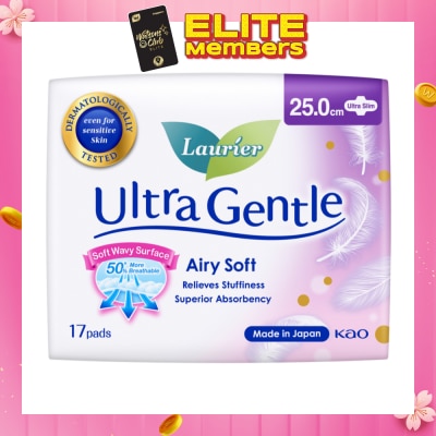 LAURIER Ultra Gentle Day Sanitary Pad 25cm Ultra Slim 17s