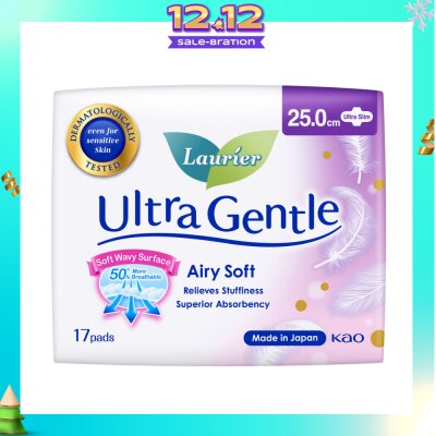 LAURIER Ultra Gentle Day Sanitary Pad 25cm Ultra Slim 17s