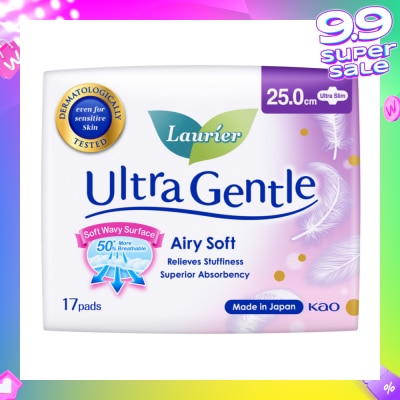 LAURIER Ultra Gentle Day Sanitary Pad 25cm Ultra Slim 17s