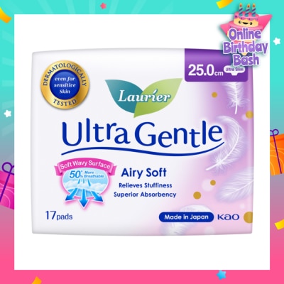 LAURIER Ultra Gentle Day Sanitary Pad 25cm Ultra Slim 17s