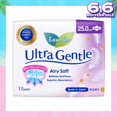 LAURIER Ultra Gentle Day Sanitary Pad 25cm Ultra Slim 17s