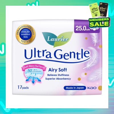 LAURIER Ultra Gentle Day Sanitary Pad 25cm Ultra Slim 17s