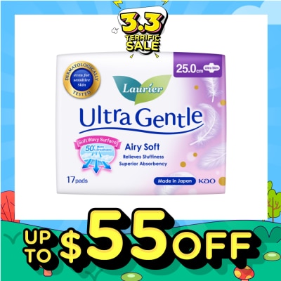 LAURIER Ultra Gentle Day Sanitary Pad 25cm Ultra Slim 17s