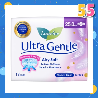 LAURIER Ultra Gentle Day Sanitary Pad 25cm Ultra Slim 17s