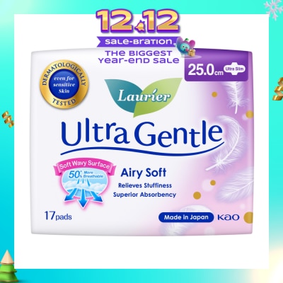 LAURIER Ultra Gentle Day Sanitary Pad 25cm Ultra Slim 17s