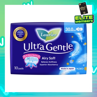 LAURIER Ultra Gentle Night 30cm Sanitary Pad Wing 10s