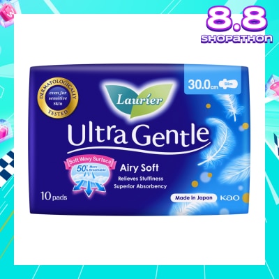 LAURIER Ultra Gentle Night 30cm Sanitary Pad Wing 10s