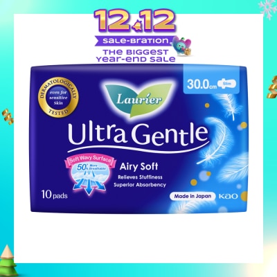 LAURIER Ultra Gentle Night 30cm Sanitary Pad Wing 10s
