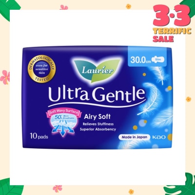 LAURIER Ultra Gentle Night 30cm Sanitary Pad Wing 10s