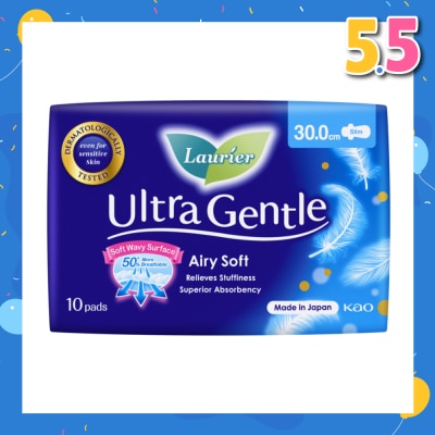 LAURIER Ultra Gentle Night 30cm Sanitary Pad Wing 10s