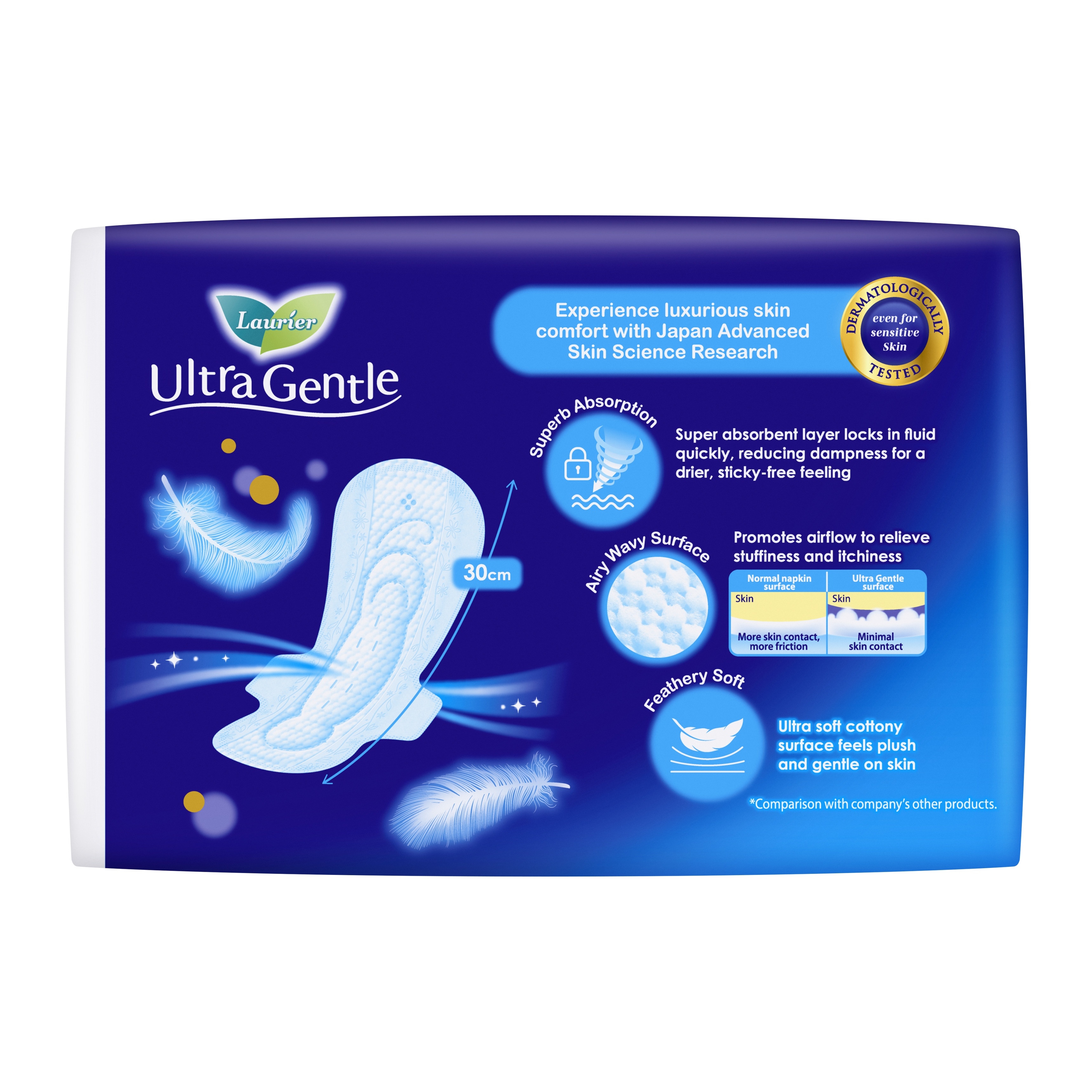 Ultra Gentle Night 30cm Sanitary Pad Wing 10s