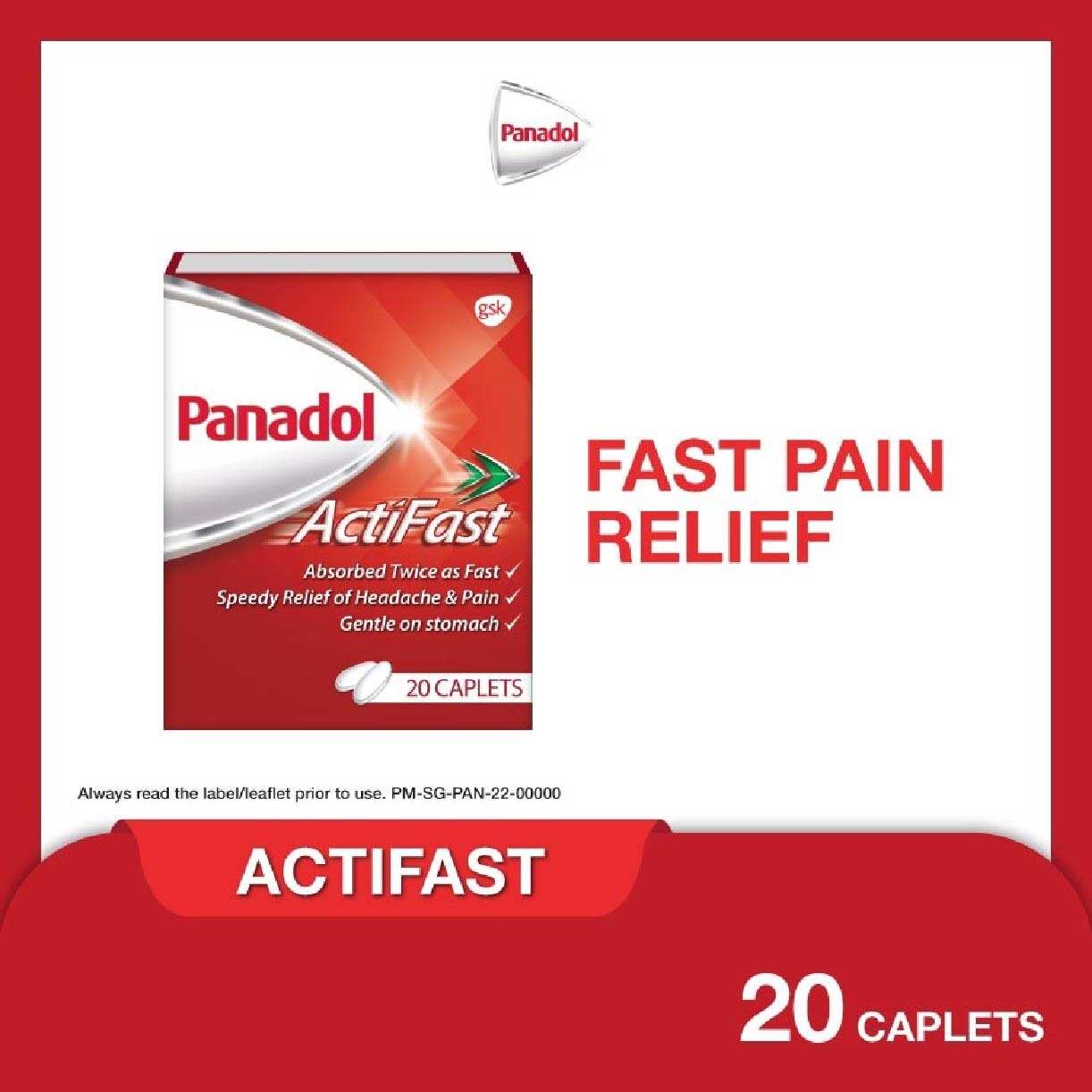 Panadol Actifast Caplets 20s