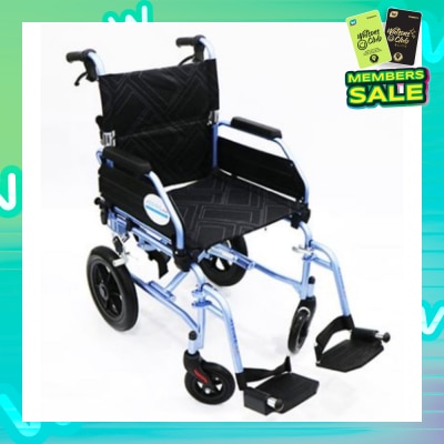 ASSURE 18" Aluminium Super Lightweight Pushchair with Detachable Armrest & Footrest, Fold Back, Assisted Brakes (AR-0195) 1'pc
