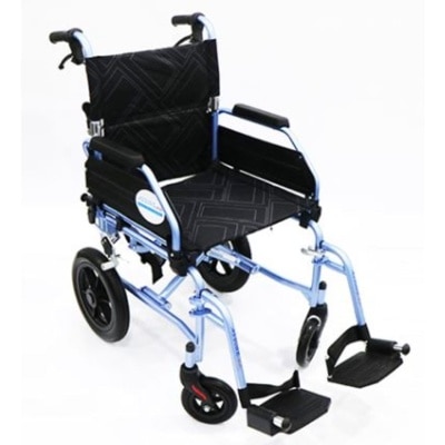 ASSURE 18" Aluminium Super Lightweight Pushchair with Detachable Armrest & Footrest, Fold Back, Assisted Brakes (AR-0195) 1'pc