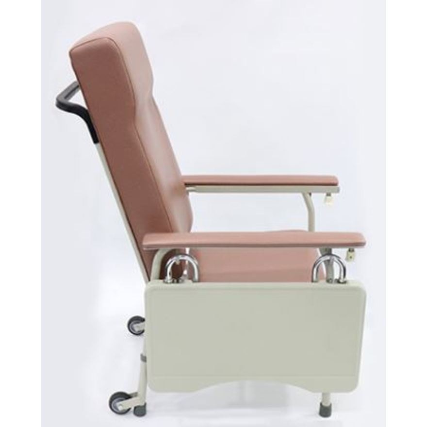 Geriatric Chair with height Adjustable and 2 rearwheel 1'pc