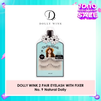 DOLLY WINK Eyelash With Fixer 09 Natural Dolly 2s
