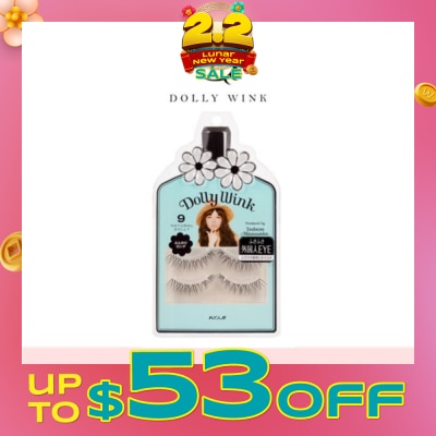 DOLLY WINK Eyelash With Fixer 09 Natural Dolly 2s