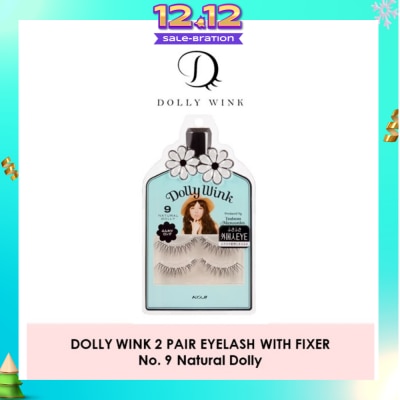 DOLLY WINK Eyelash With Fixer 09 Natural Dolly 2s